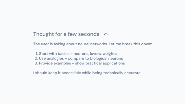 Chat Reasoning preview